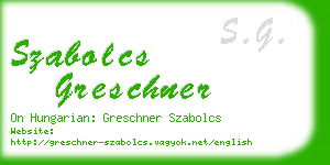 szabolcs greschner business card